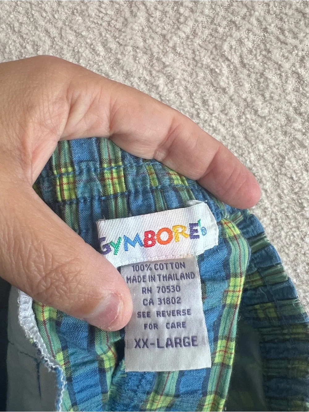 Gymboree Vintage Rainbow Tag Plaid 90s Shorts‎ Size 6-7 Years/XX Large
